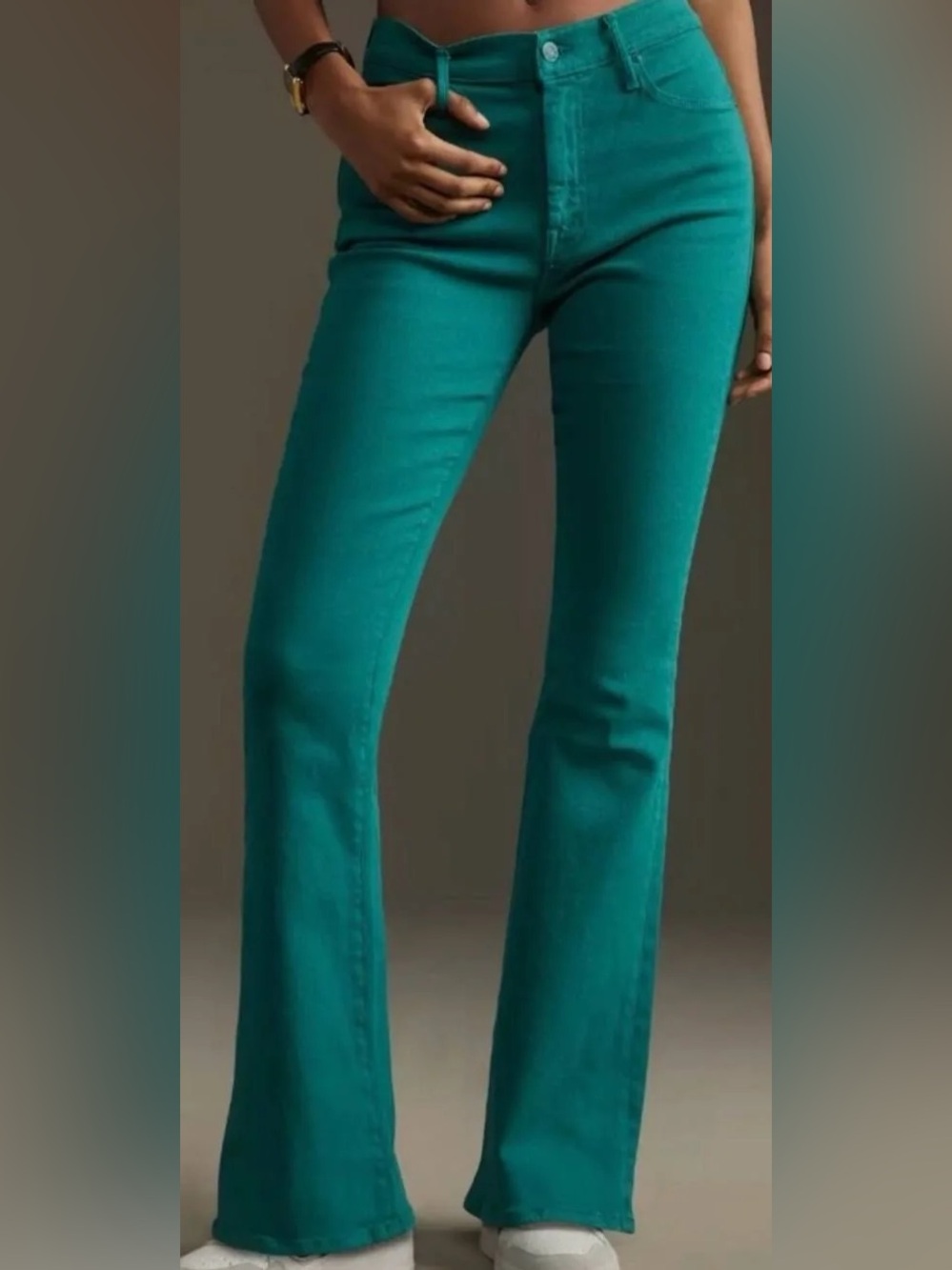 MOTHER RAMBLE Women’s Jeans in Teal Green